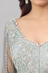 Buy_Alaya Advani_Blue Net, Silk Embroidery, Zari, Sequins, Beads Hand Anarkali Lehenga Set _Online