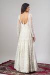Shop_Alaya Advani_White Net, Silk Embroidery, Sequins, Tassels Floral Hand Anarkali Lehenga Set _at_Aza_Fashions