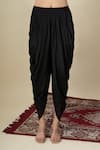 Shop_Alaya Advani_Black Georgette Notched Neck Embroidered Cape And Dhoti Pant Set 