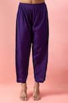 Alaya Advani_Purple Georgette Embroidery, Tassels, Mirrors, Beads High-low Kurta And Pant Set _at_Aza_Fashions