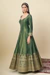 Buy_Alaya Advani_Green Georgette Embroidery, Zari Shimmer Anarkali With Matching Butti Dupatta _Online_at_Aza_Fashions