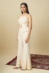 Alaya Advani_Off White Crepe Embroidery, Sequins Square Neck Hand Top And Sharara Set _at_Aza_Fashions