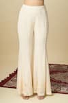Buy_Alaya Advani_Off White Crepe Embroidery, Sequins Square Neck Hand Top And Sharara Set _Online
