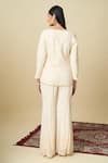 Shop_Alaya Advani_Off White Crepe Embroidery V-neck Hand Top And Sharara Set _at_Aza_Fashions