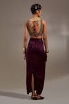 Buy_Aseem Kapoor_Black Silk, Cotton Embroidery, Beads, Veni Tribal Pattern Jacket And Skirt Set 