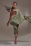 Buy_Aseem Kapoor_Brown Cotton, Silk Embroidery, Beads Square Neck Kalpa Blouse 