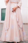 Harshita Jain_Pink Viscose Chinon , Embroidery, Resham Rose Lehenga Set _Online_at_Aza_Fashions
