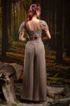 Shop_Harshita Jain_Gold Organza Embroidery Sweetheart Neck Bustier With Pant _at_Aza_Fashions