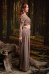 Buy_Harshita Jain_Gold Organza Embroidery Sweetheart Neck Bustier With Pant _Online_at_Aza_Fashions