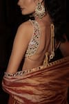 Vana Ethnics_Gold Silk Mirrors, Sequins, The Virasat Ornamental Embellished Lehenga Set _at_Aza_Fashions