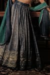 Vana Ethnics_Blue Tissue, Silk Sequins, Stones, The Neelaya Banarasi Embroidered Lehenga Set _Online_at_Aza_Fashions