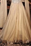 Buy_Vana Ethnics_Ivory Tissue Mirrors, Pearls, The Sitara Spark Embellished Corset Lehenga Set _Online_at_Aza_Fashions