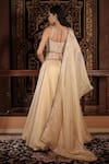Shop_Vana Ethnics_Ivory Tissue, Silk Zari, Sequins, Beads The Roopmati Zardozi Work Lehenga Set _at_Aza_Fashions