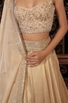 Buy_Vana Ethnics_Ivory Tissue, Silk Zari, Sequins, Beads The Roopmati Zardozi Work Lehenga Set 