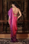 Shop_Vana Ethnics_Pink Satin, Organza Sequins, Embroidery, Stones, The Gulabo Saree With Blouse _at_Aza_Fashions