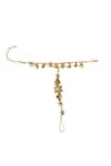 Shop Vaidaan Gold Plated Beads, Stones Gauri Embellished Anklets at Aza Fashions Shop_Vaidaan_Gold Plated Beads, Stones Gauri Embellished Anklets _at_Aza_Fashions