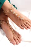Buy Vaidaan Gold Plated Stones, Beads Yamika Embellished Anklets at Aza Fashions Buy_Vaidaan_Gold Plated Stones, Beads Yamika Embellished Anklets _at_Aza_Fashions