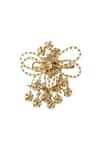 Shop_Vaidaan_Gold Beads Urvi Embellished Hair Clip _at_Aza_Fashions