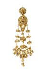 Shop_Vaidaan_Gold Plated Aayana Embellished Hair Accessory  _at_Aza_Fashions