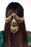 Buy_Vaidaan_Gold Plated Kalyani Embellished Hair Accessory  _at_Aza_Fashions