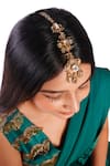 Buy_Vaidaan_Gold Plated Vanya Embellished Maangtikka _at_Aza_Fashions