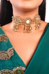 Buy_Vaidaan_Gold Plated Prakriti Embellished Choker _at_Aza_Fashions
