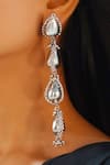 Buy_Vaidaan_Silver Plated Stones Shaan Embellished Earrings _at_Aza_Fashions