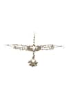 Shop_Vaidaan_Silver Plated Nitya Embellished Mathapatti _at_Aza_Fashions