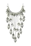 Shop_Vaidaan_Silver Yugita Embellished Hair Accessory _at_Aza_Fashions
