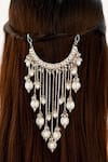 Buy_Vaidaan_Silver Yugita Embellished Hair Accessory _at_Aza_Fashions
