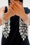 Buy_Vaidaan_Silver Plated Beads, Pearls Chandrika Embellished Kaleera  _at_Aza_Fashions
