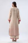 Shop_Label Niti Bothra_Ivory Tencel, Silk Organza Beads, Sequins, Embroidery, Floral Pattern Kurta Set _at_Aza_Fashions