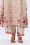 Buy_Label Niti Bothra_Ivory Tencel, Silk Organza Beads, Sequins, Embroidery, Floral Pattern Kurta Set 