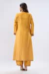 Shop_Label Niti Bothra_Yellow Tencel, Silk Organza Embroidery, Beads, Sequins Blossom Pattern Kurta Set _at_Aza_Fashions