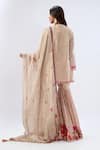 Shop_Label Niti Bothra_Ivory Silk Organza Beads, Sequins, Embroidery, Floral Pattern Kurta Sharara Set _at_Aza_Fashions
