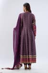 Shop_Label Niti Bothra_Purple , Tencel, Organza Beads, Sequins, Floral Pattern Kurta Set _at_Aza_Fashions