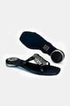 Shop_Heel Your Sole_Black Cut Work Kai Metallic Detail Sandals 