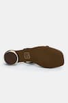 Shop_Heel Your Sole_Tan Cut Work Kai Metallic Detail Leather Sandals _Online_at_Aza_Fashions