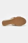 Heel Your Sole_Gold Rhinestones Dazzle Embellished Cross Strap Flats _Online_at_Aza_Fashions