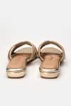 Shop_Heel Your Sole_Gold Rhinestones Dazzle Embellished Cross Strap Flats _Online_at_Aza_Fashions