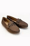 Buy_Heel Your Sole_Taupe Anne Leather Loafers _Online_at_Aza_Fashions