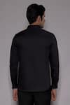 Shop_Lacquer Embassy_Black Cotton Satin Langford Pintuck Shirt _at_Aza_Fashions