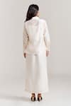 Shop_Notsosure_Off White Chanderi Silk Embroidery Collared Abstract Shirt With Skirt _at_Aza_Fashions