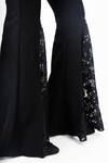 Shop_Siddhant Agrawal_Black Polyester, Cotton, Silk Lace Eclipse Veinscript Trouser _Online_at_Aza_Fashions