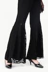 Shop_Siddhant Agrawal_Black Cotton, Tulle, Silk, Lace Embroidery, Ashen Blossom Applique Jumpsuit _Online_at_Aza_Fashions