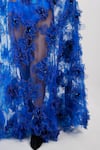Buy_Siddhant Agrawal_Blue Tulle, Cotton Applique, Sequins Round Neck Veldon Whisper Gown 