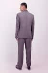 Shop_Siddhant Agrawal_Gray Crepe Embroidery, Beads Ethereal Root Blazer _at_Aza_Fashions