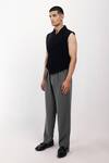 Siddhant Agrawal_Gray Ethereal Root Trouser _Online_at_Aza_Fashions