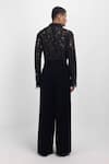 Shop_Siddhant Agrawal_Black Cotton, Silk Eteranal Trace Shirt _at_Aza_Fashions