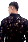 Shop_Siddhant Agrawal_Black Cotton, Silk Eteranal Trace Shirt _Online_at_Aza_Fashions